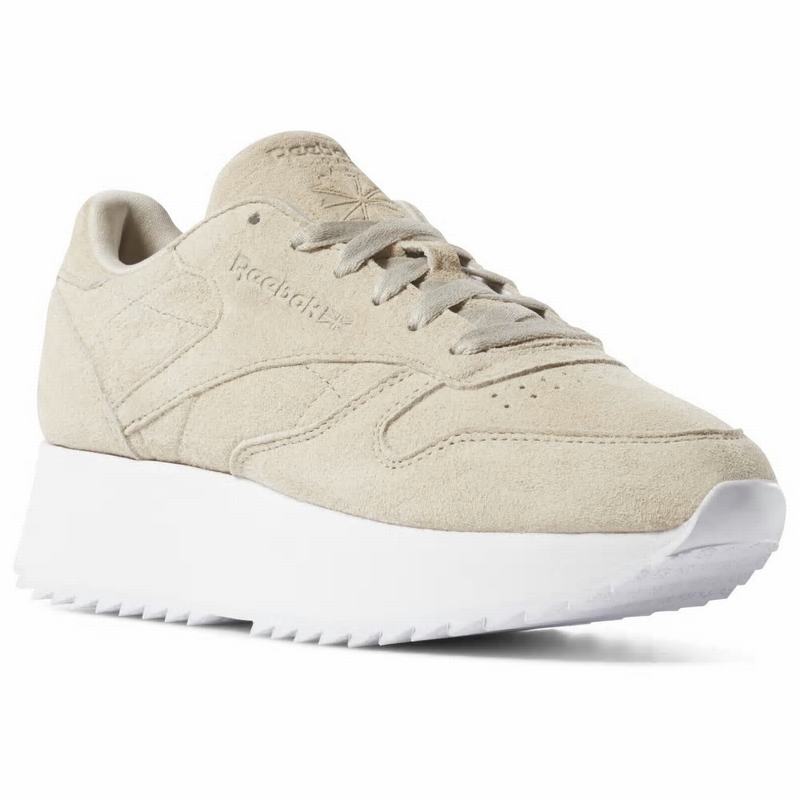 Tenisi Reebok Classic Leather Double Dama Bej/Albi Romania GN7018AZ